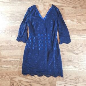 EUC Lilly Pulitzer Elegant Navy Lace Dress, Size 6